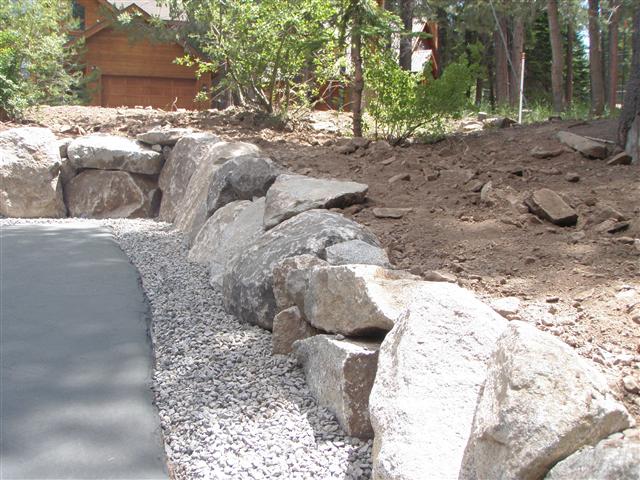 Boulder Retaining Wall After 1 Custom