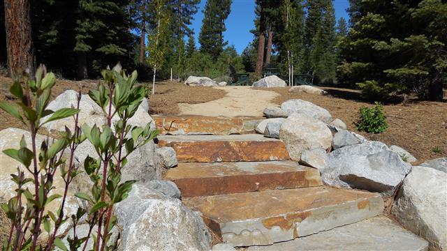 Ledgestone stairs